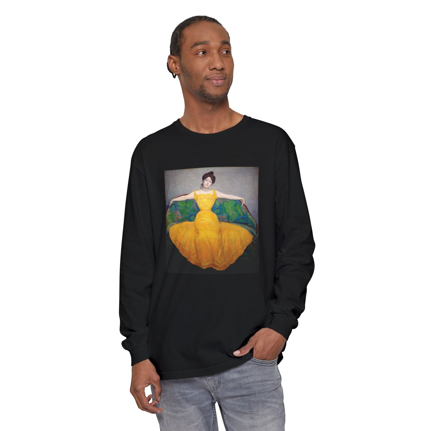Woman in a Yellow Dress by Max Kurzweil (Long Sleeve)