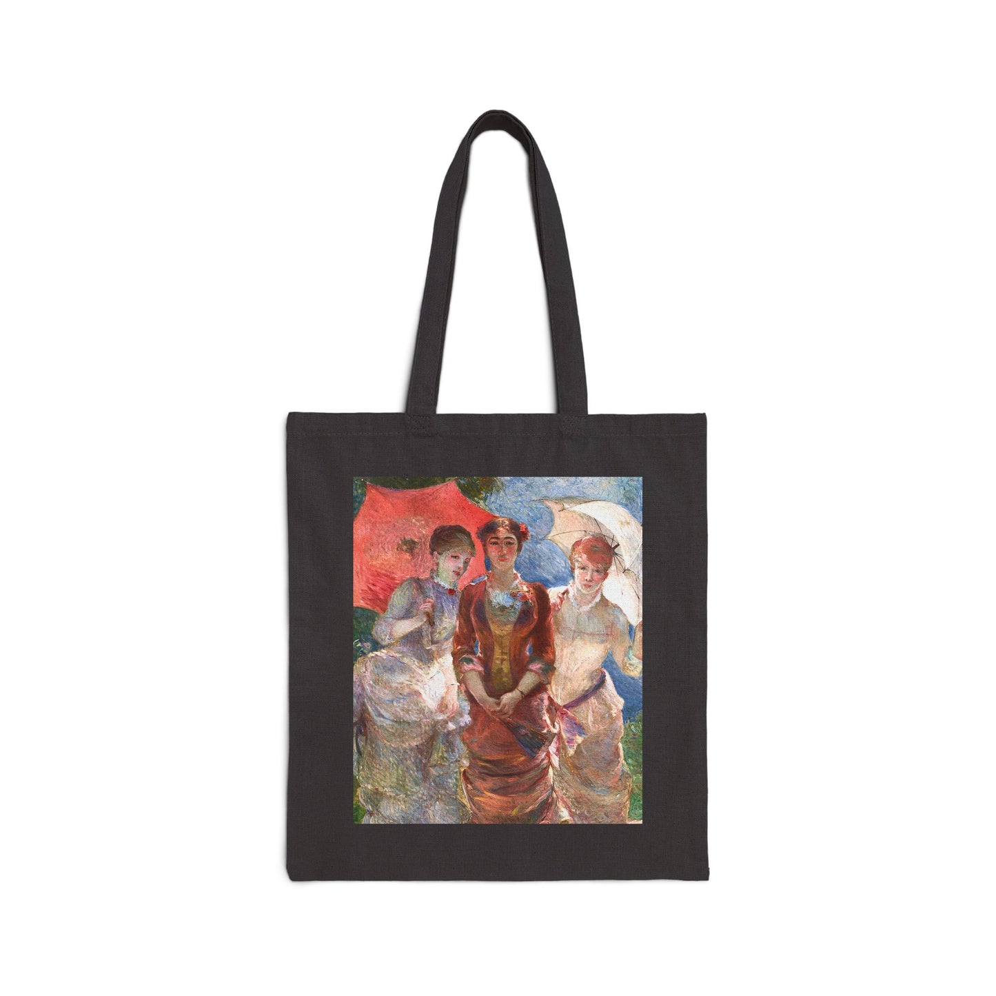 Three Women with Parasols by Marie Bracquemond (Tote)