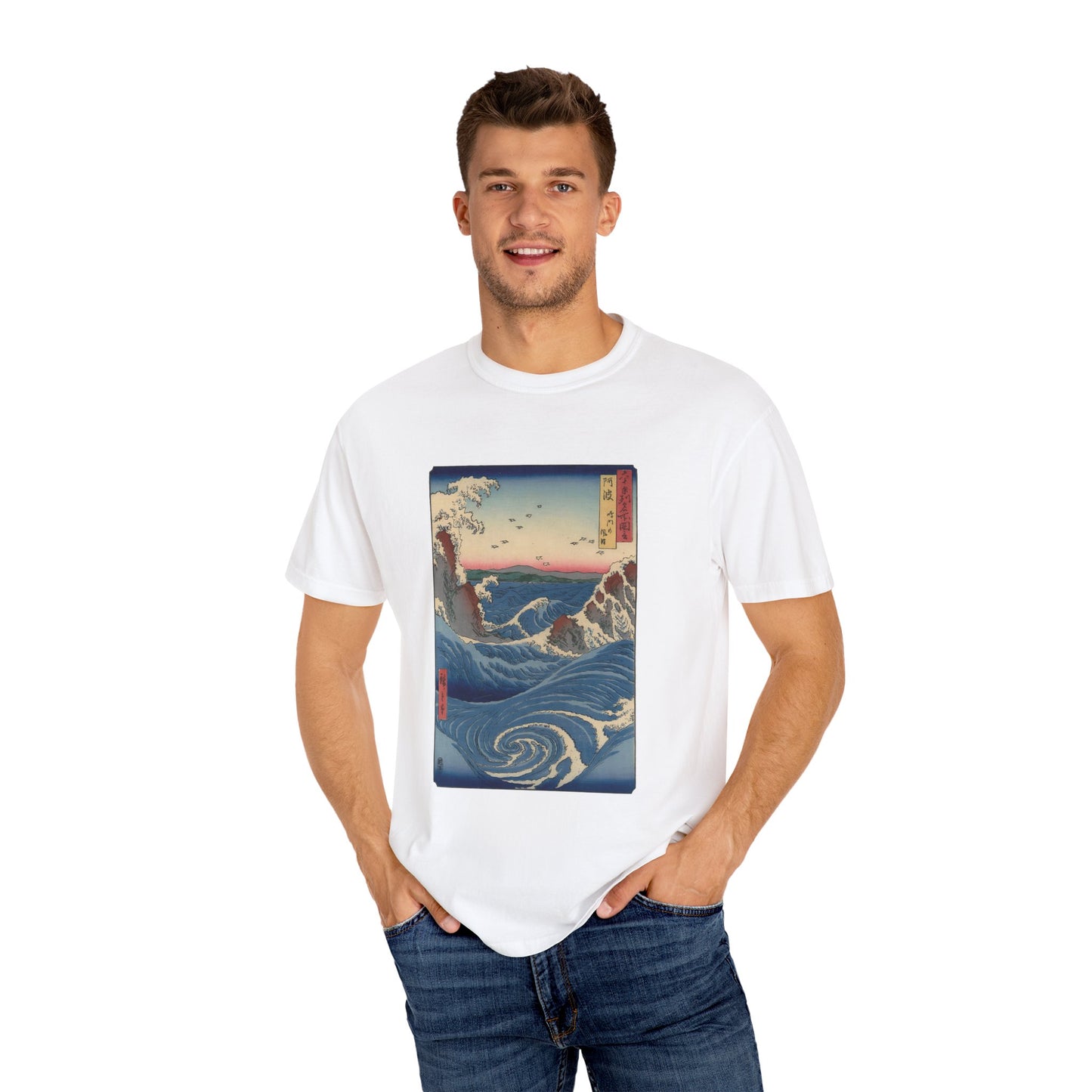 Naruto Whirlpool at Awa by Utagawa Hiroshige (T-Shirt)