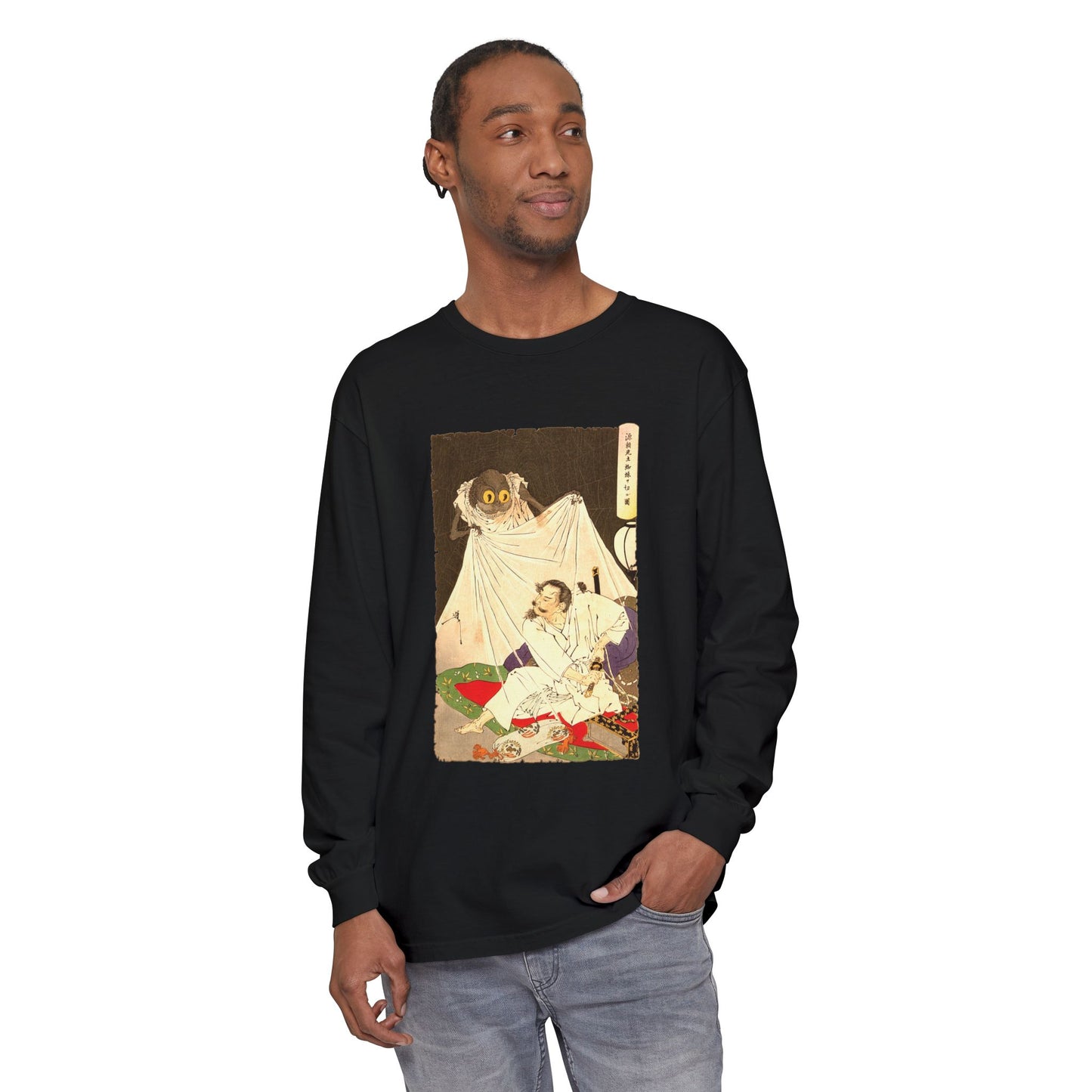 Minamoto no Yorimitsu Fighting the Earth Spider by Tsukioka Yoshitoshi (Long Sleeve)