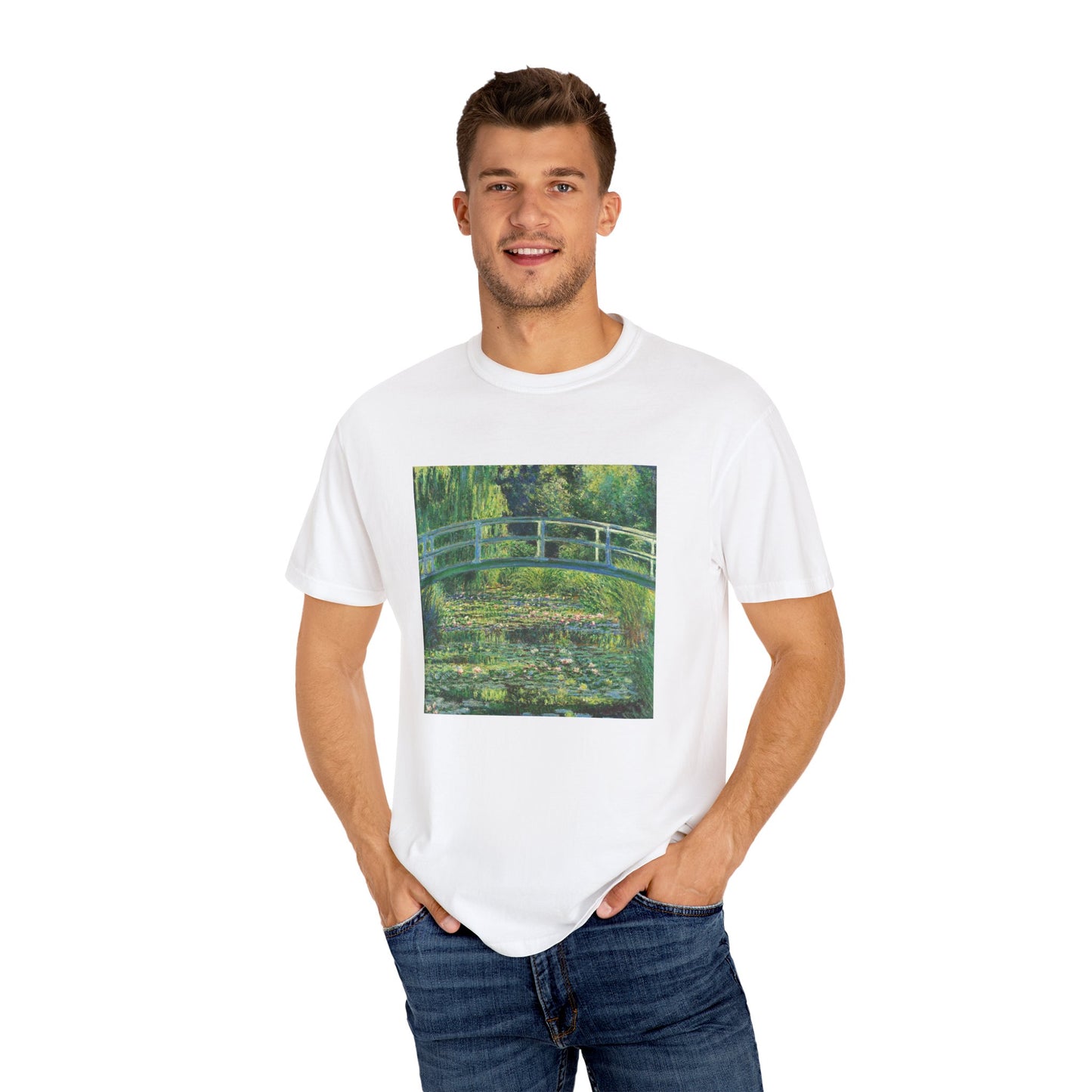 Water Lilies and Japanese Bridge by Claude Monet (T-Shirt)