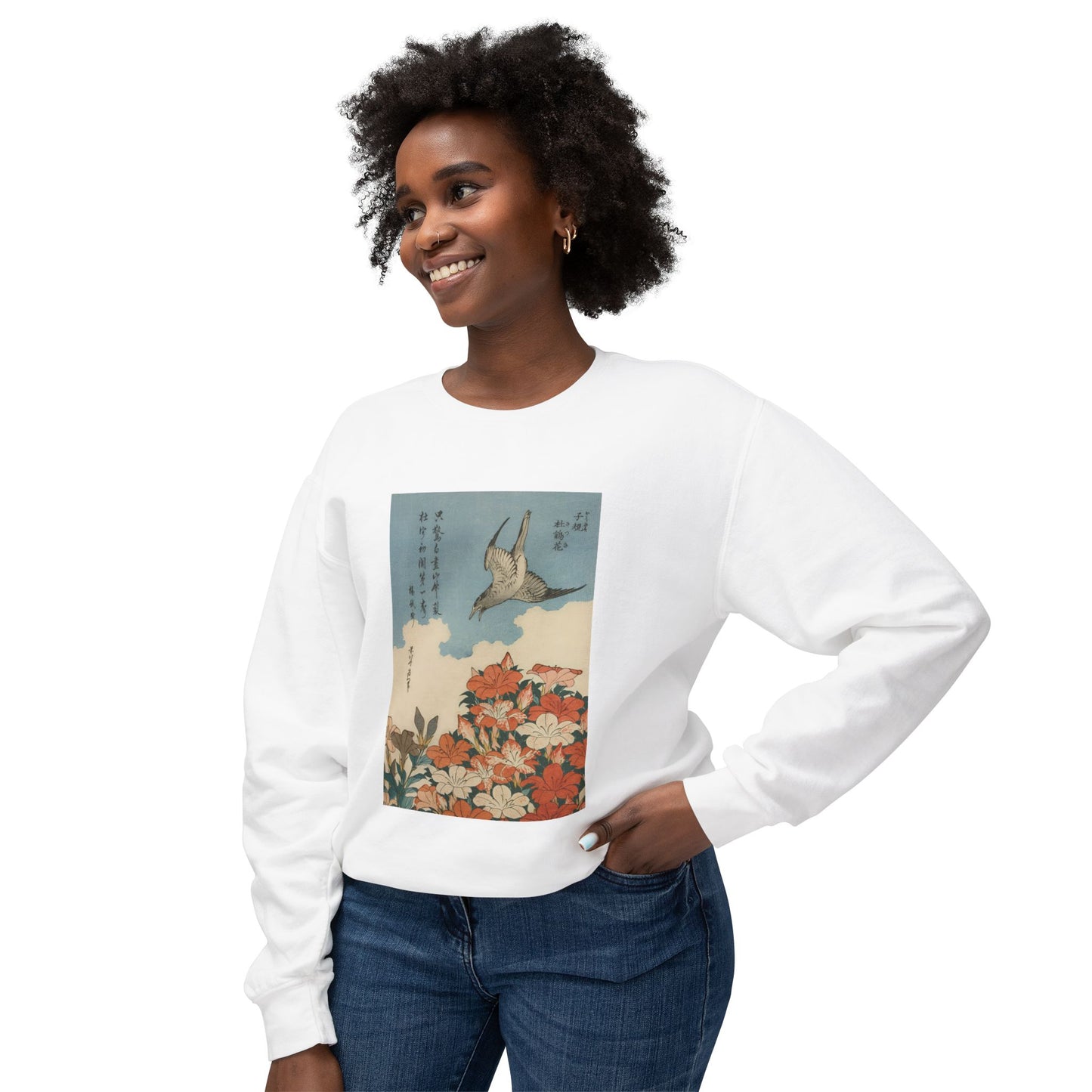 Cuckoo and Azaleas by Katsushika Hokusai (Sweatshirt)