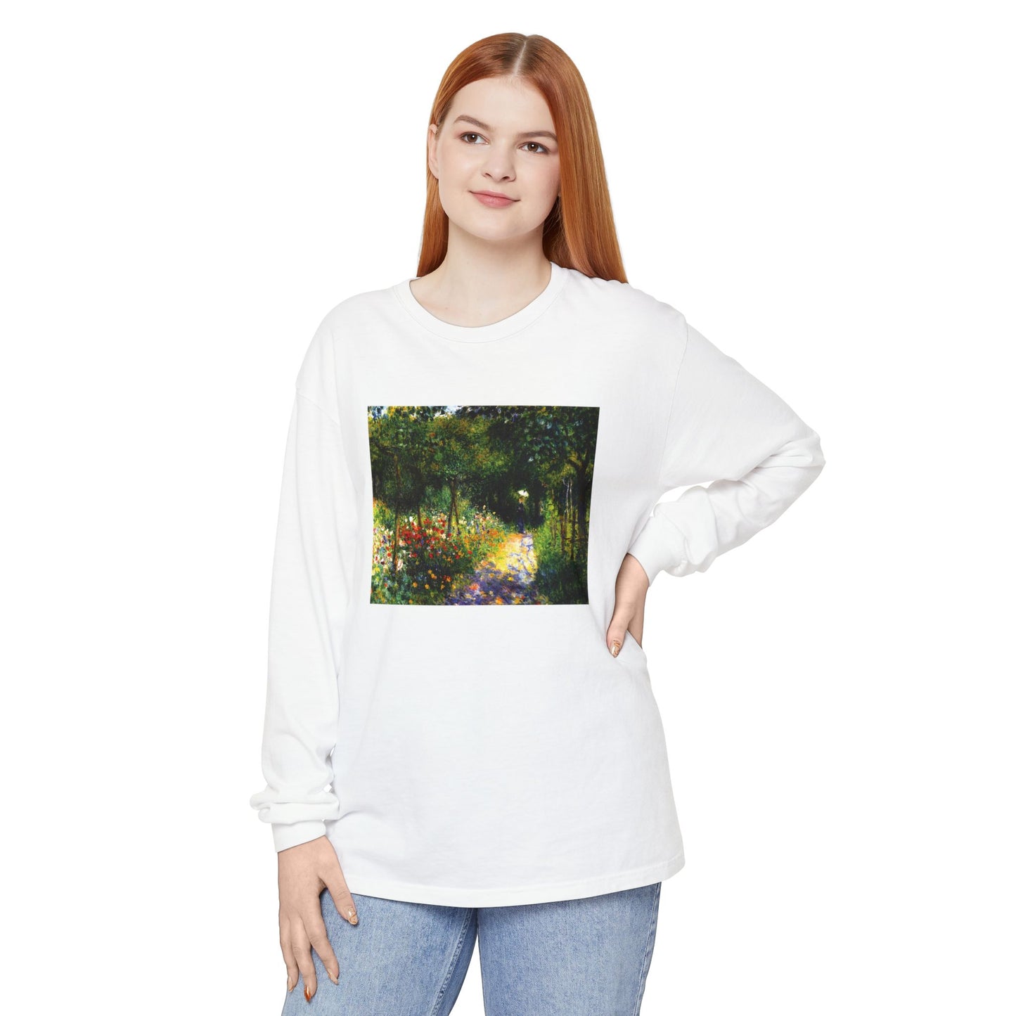 Woman in the Garden by Pierre-Auguste Renoir (Long Sleeve)