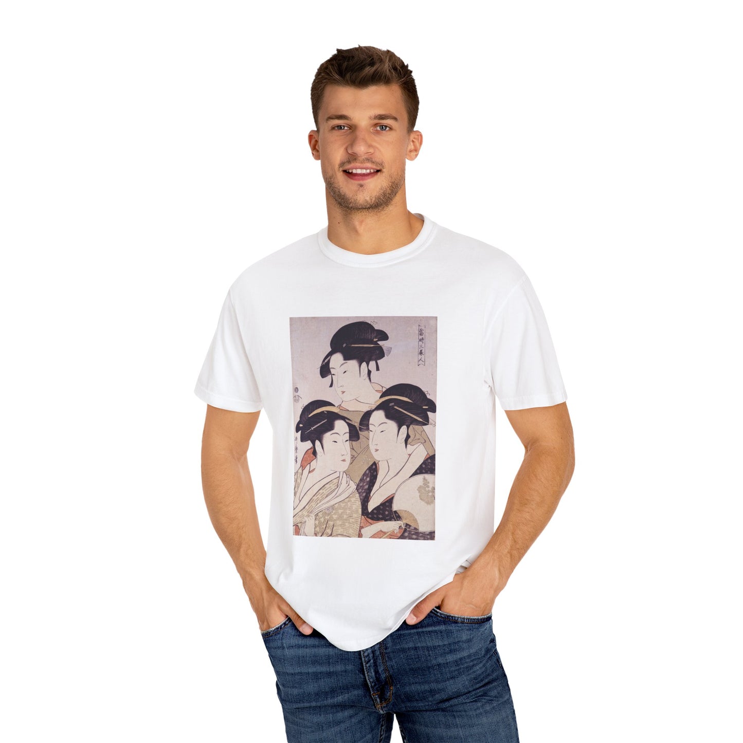 Three Beauties of the Present Day by Kitagawa Utamaro (T-Shirt)