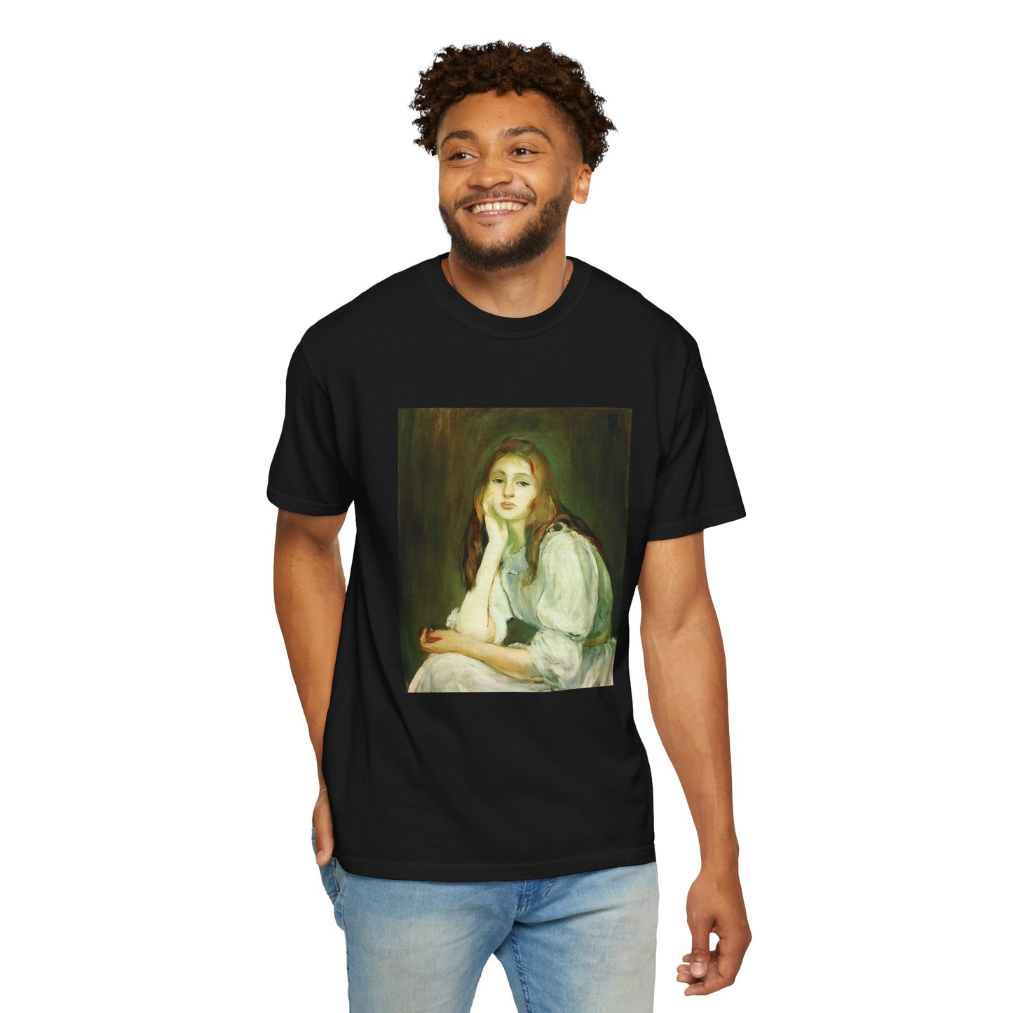 Julie Daydreaming by Berthe Morisot (T-Shirt)