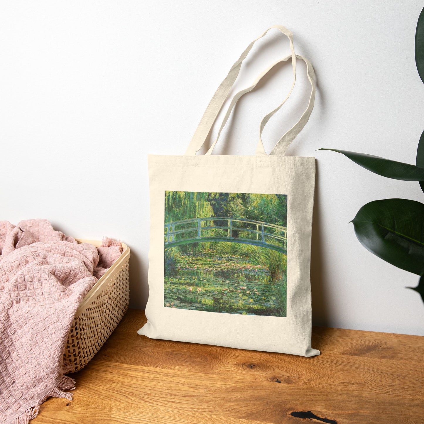 Water Lilies and Japanese Bridge by Claude Monet (Tote)