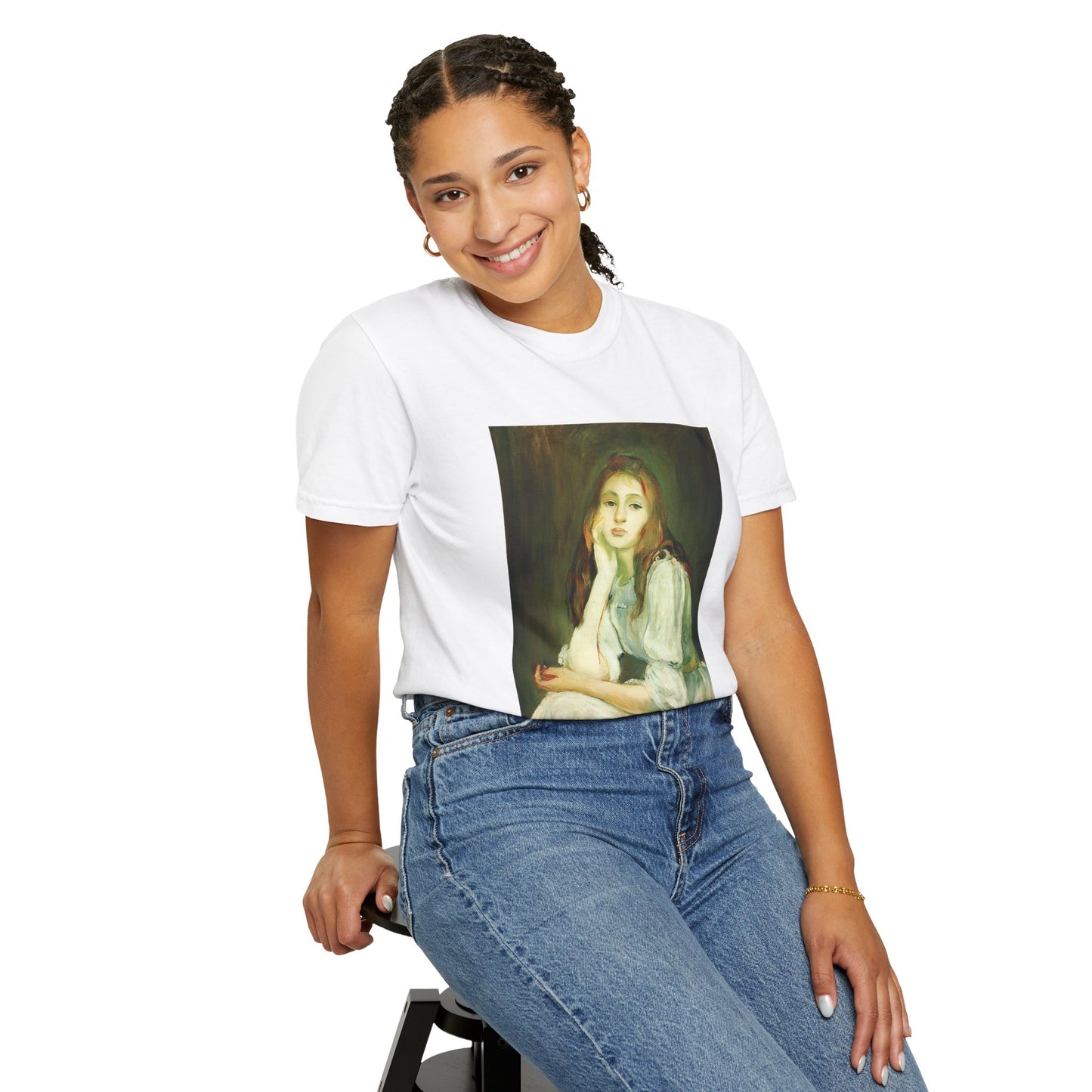 Julie Daydreaming by Berthe Morisot (T-Shirt)