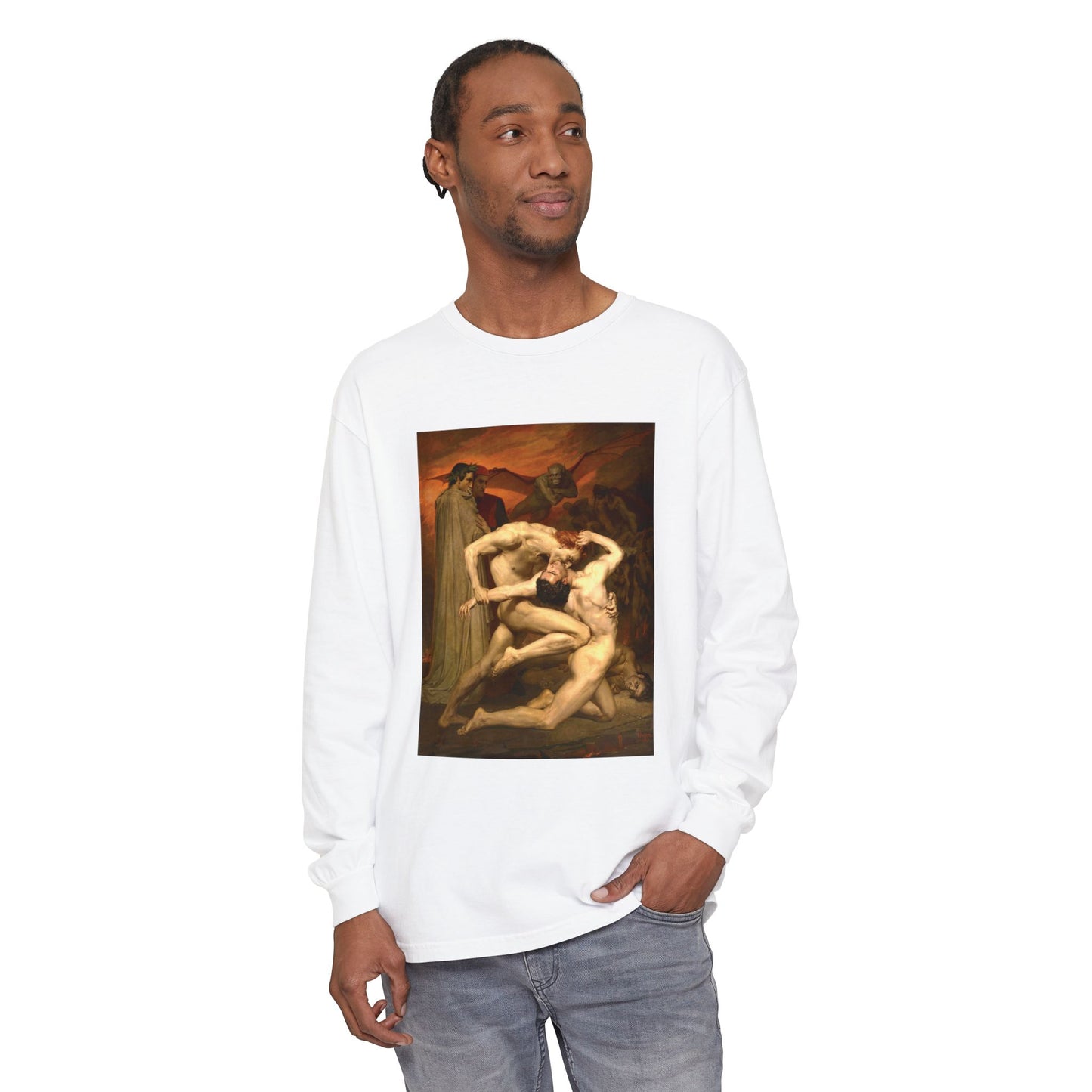 Dante and Virgil by William-Adolphe Bouguereau (Long Sleeve)