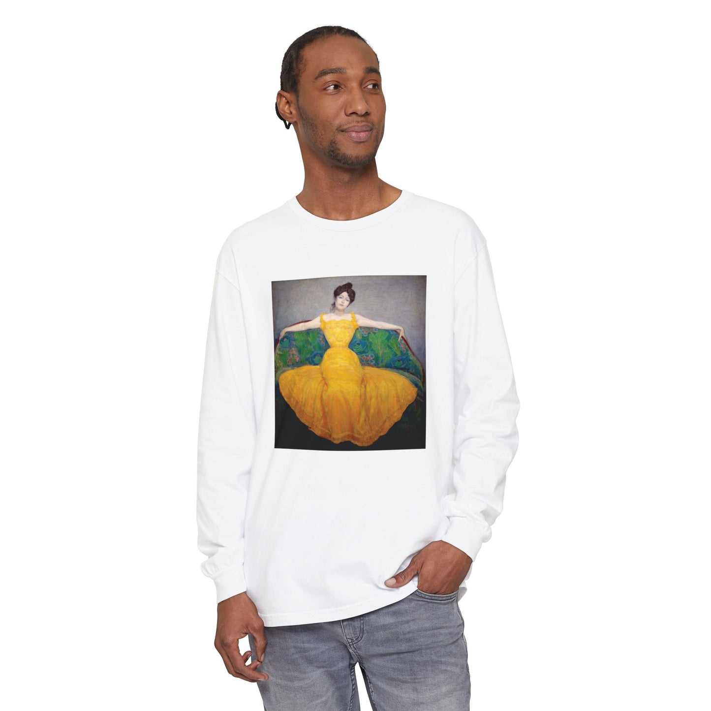 Woman in a Yellow Dress by Max Kurzweil (Long Sleeve)