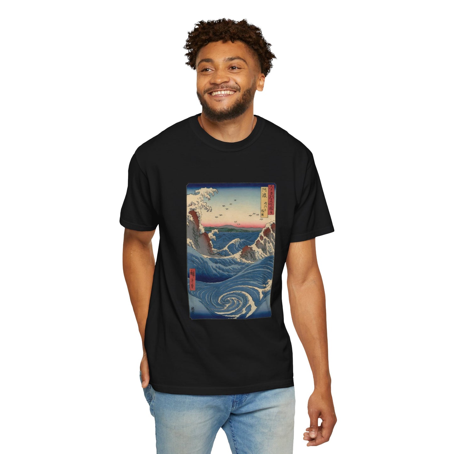 Naruto Whirlpool at Awa by Utagawa Hiroshige (T-Shirt)