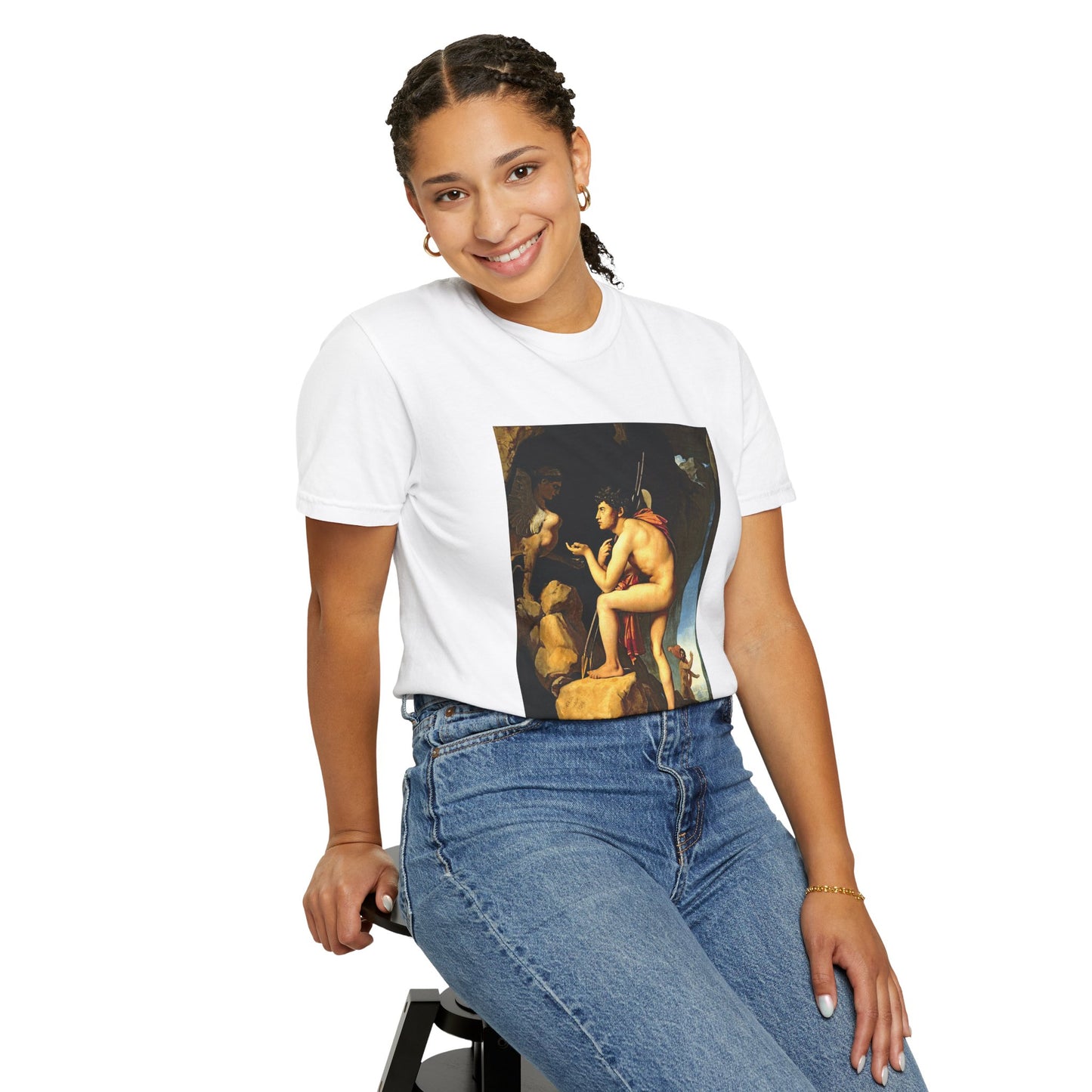 Oedipus and the Sphinx by Dominique Ingres (T-Shirt)