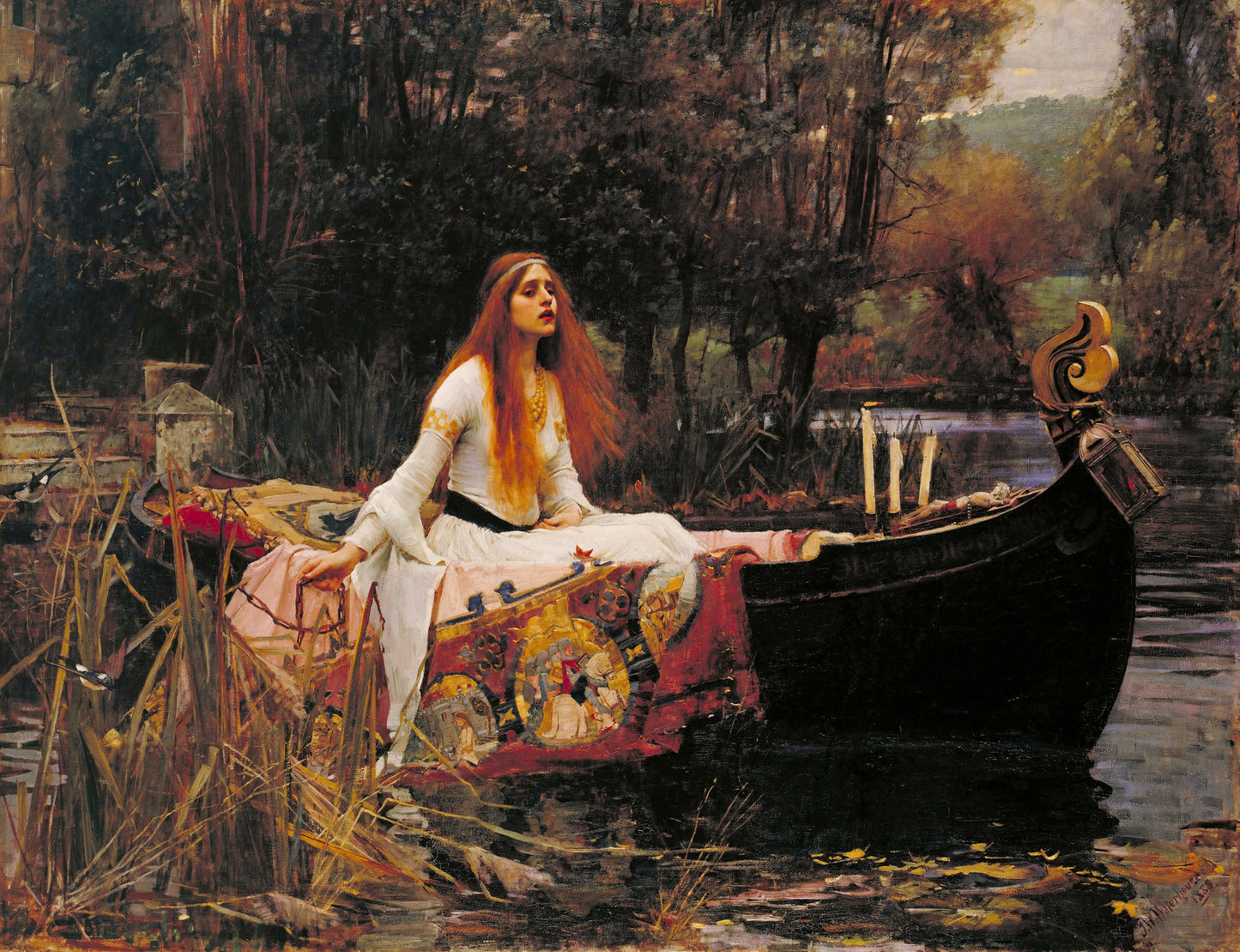 The Lady of Shalott by John William Waterhouse (T-Shirt)