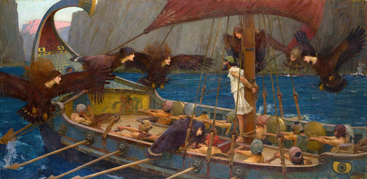 Ulysses and the Sirens by John William Waterhouse (T-Shirt)