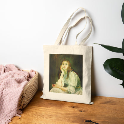 Julie Daydreaming by Berthe Morisot (Tote)