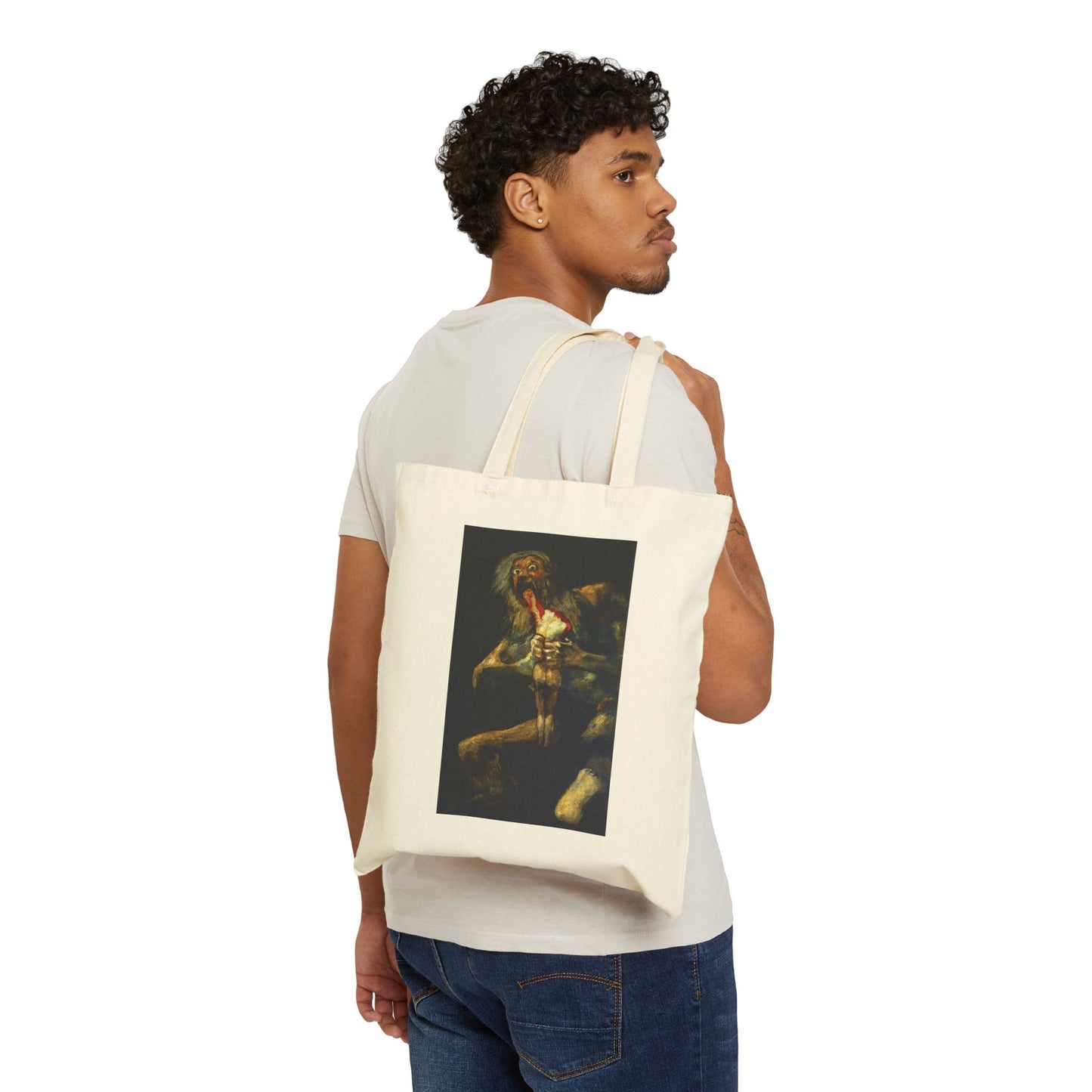 Saturn Devouring His Son by Francisco Goya (Tote)