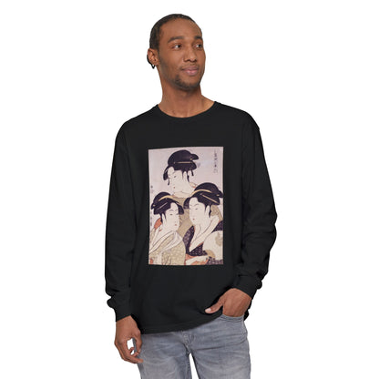 Three Beauties of the Present Day by Kitagawa Utamaro (Long Sleeve)