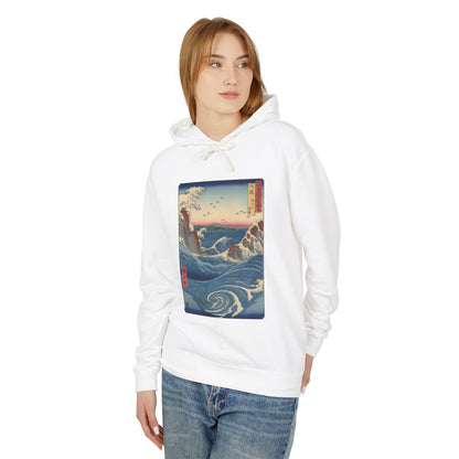 Naruto Whirlpool at Awa by Utagawa Hiroshige (Hoodie)