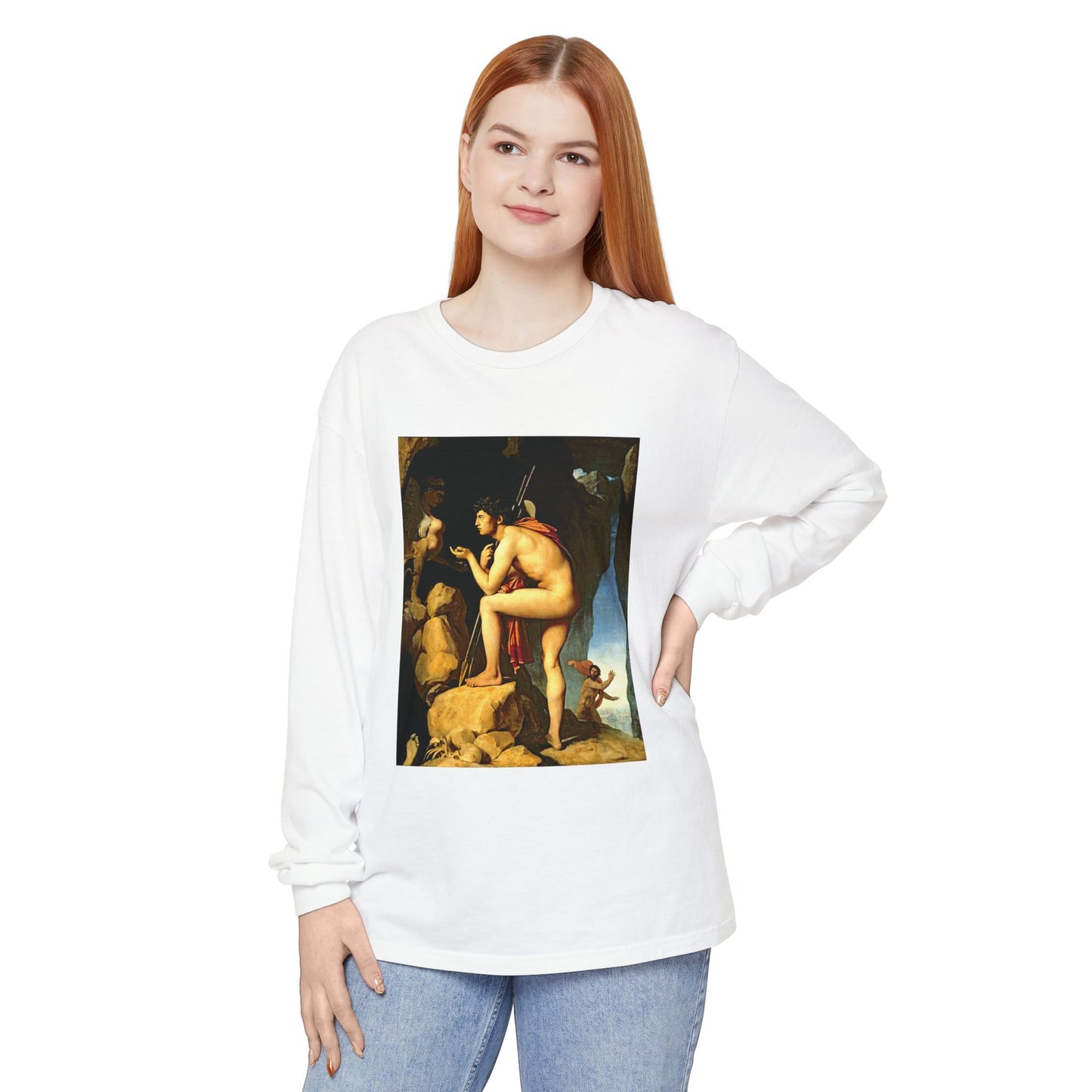 Oedipus and the Sphinx by Dominique Ingres (Long Sleeve)