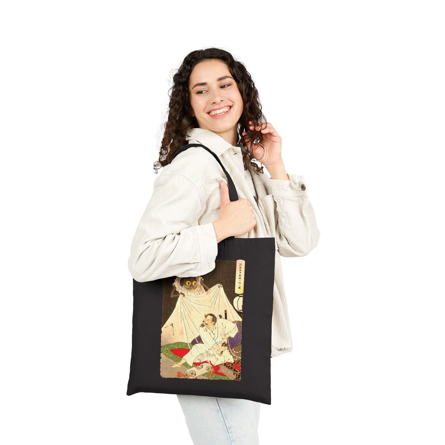 Minamoto no Yorimitsu Fighting the Earth Spider by Tsukioka Yoshitoshi (Tote)