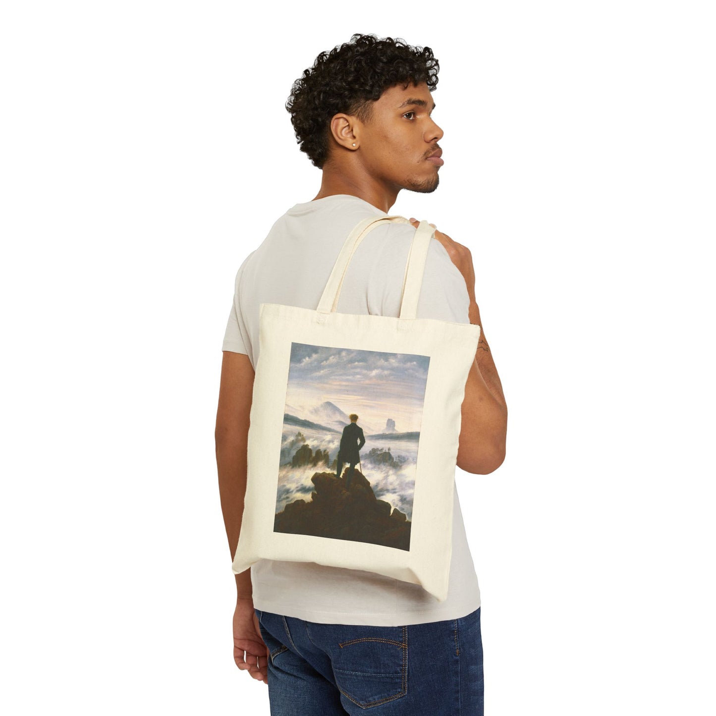 Wanderer above the Sea of Fog by Caspar David Friedrich (Tote)