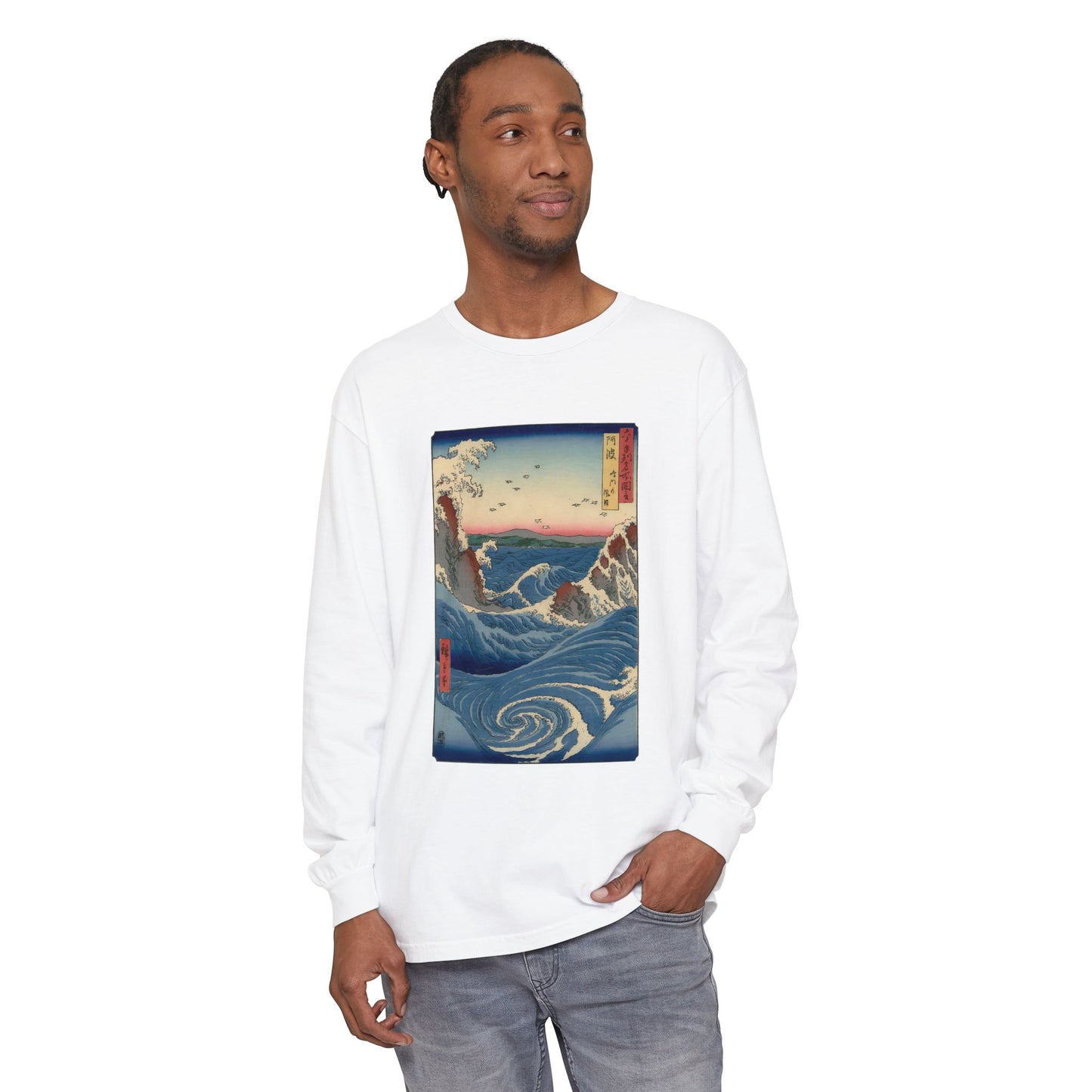 Naruto Whirlpool at Awa by Utagawa Hiroshige (Long Sleeve)
