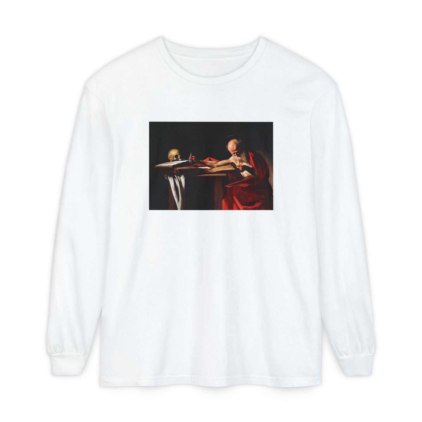 Saint Jerome Writing by Caravaggio (Long Sleeve)