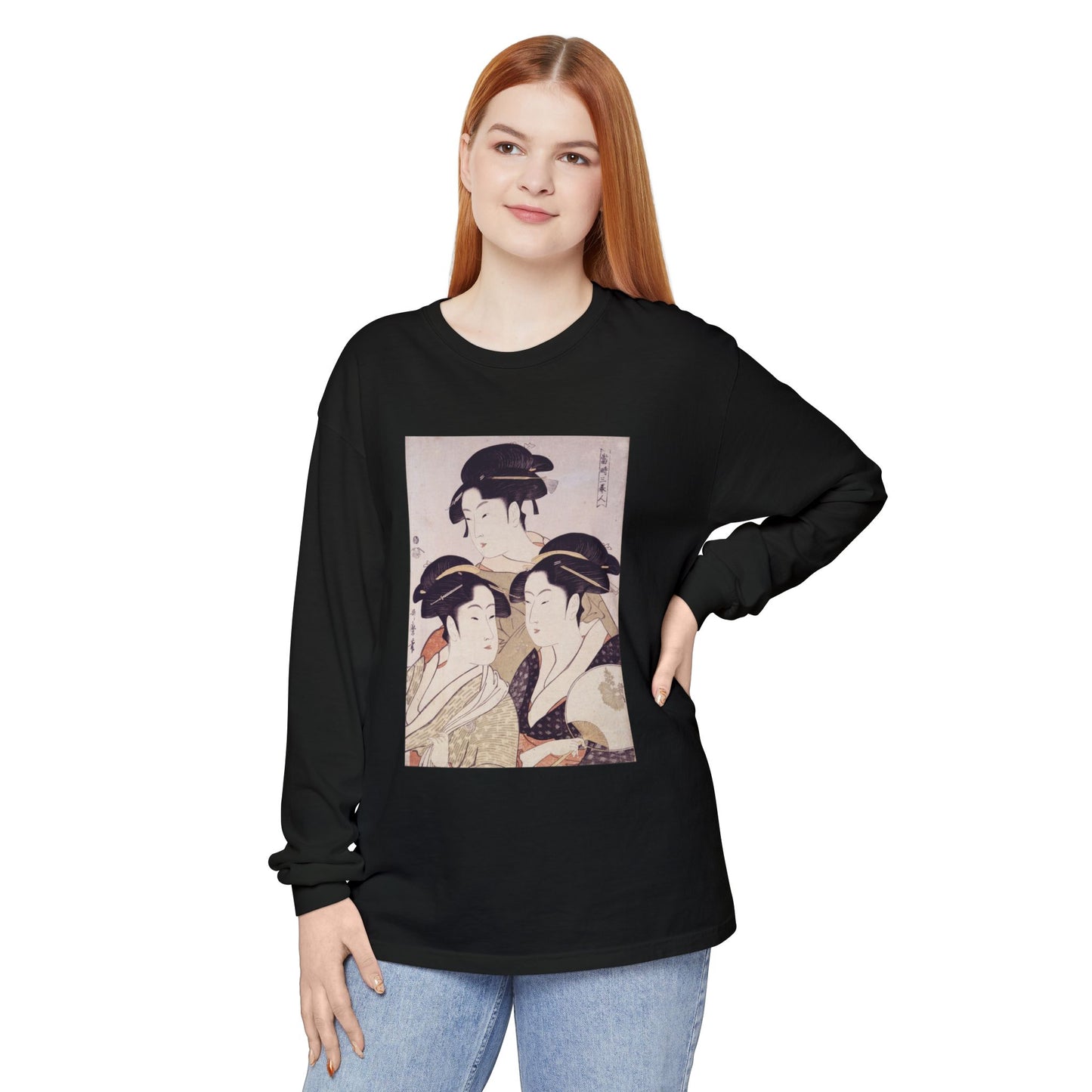 Three Beauties of the Present Day by Kitagawa Utamaro (Long Sleeve)