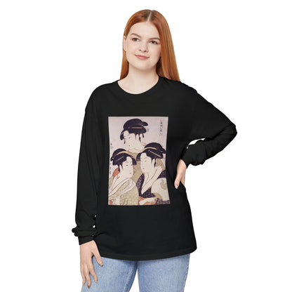 Three Beauties of the Present Day by Kitagawa Utamaro (Long Sleeve)