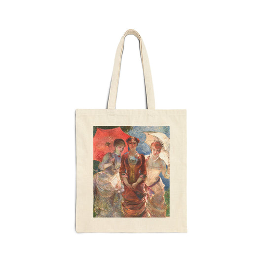 Three Women with Parasols by Marie Bracquemond (Tote)