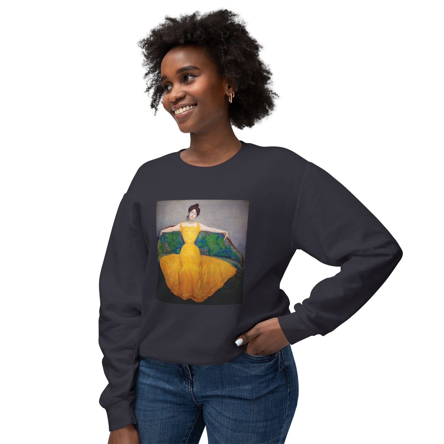 Woman in a Yellow Dress by Max Kurzweil  (Sweatshirt)