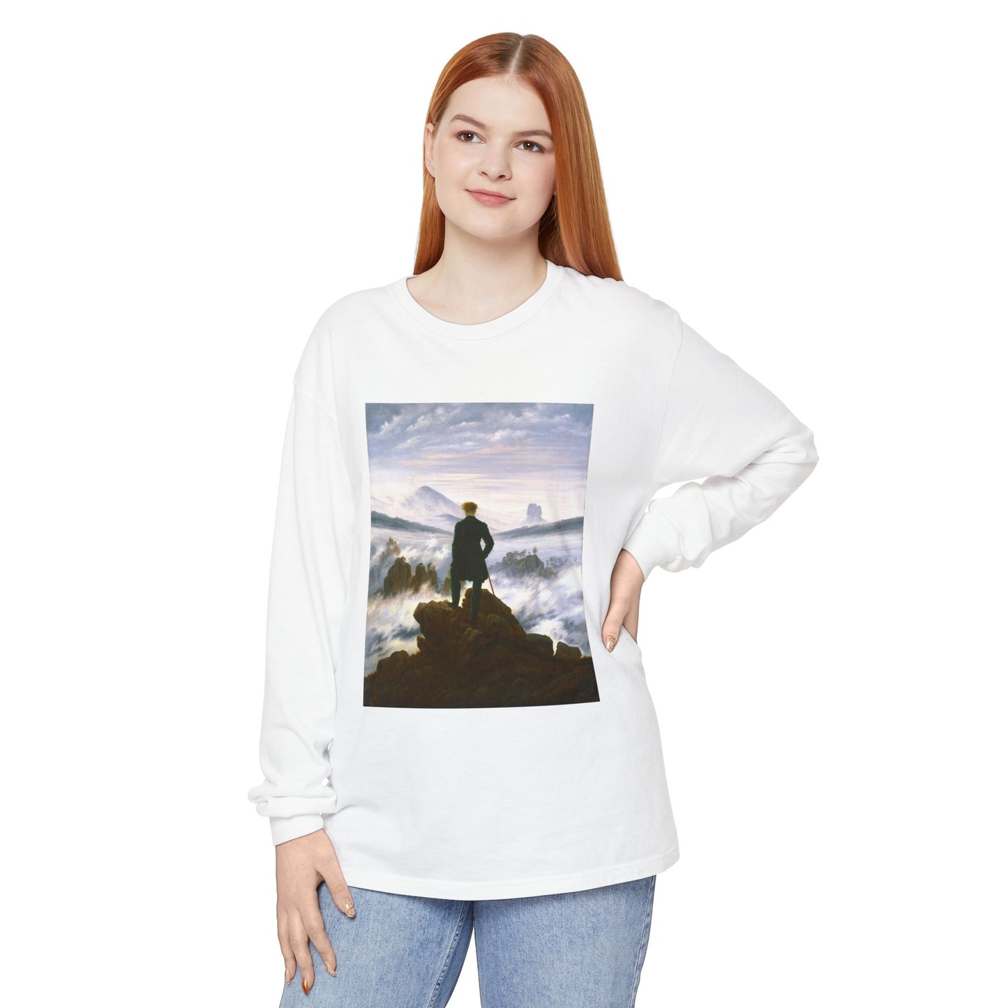 Wanderer above the Sea of Fog by Caspar David Friedrich (Long Sleeve)