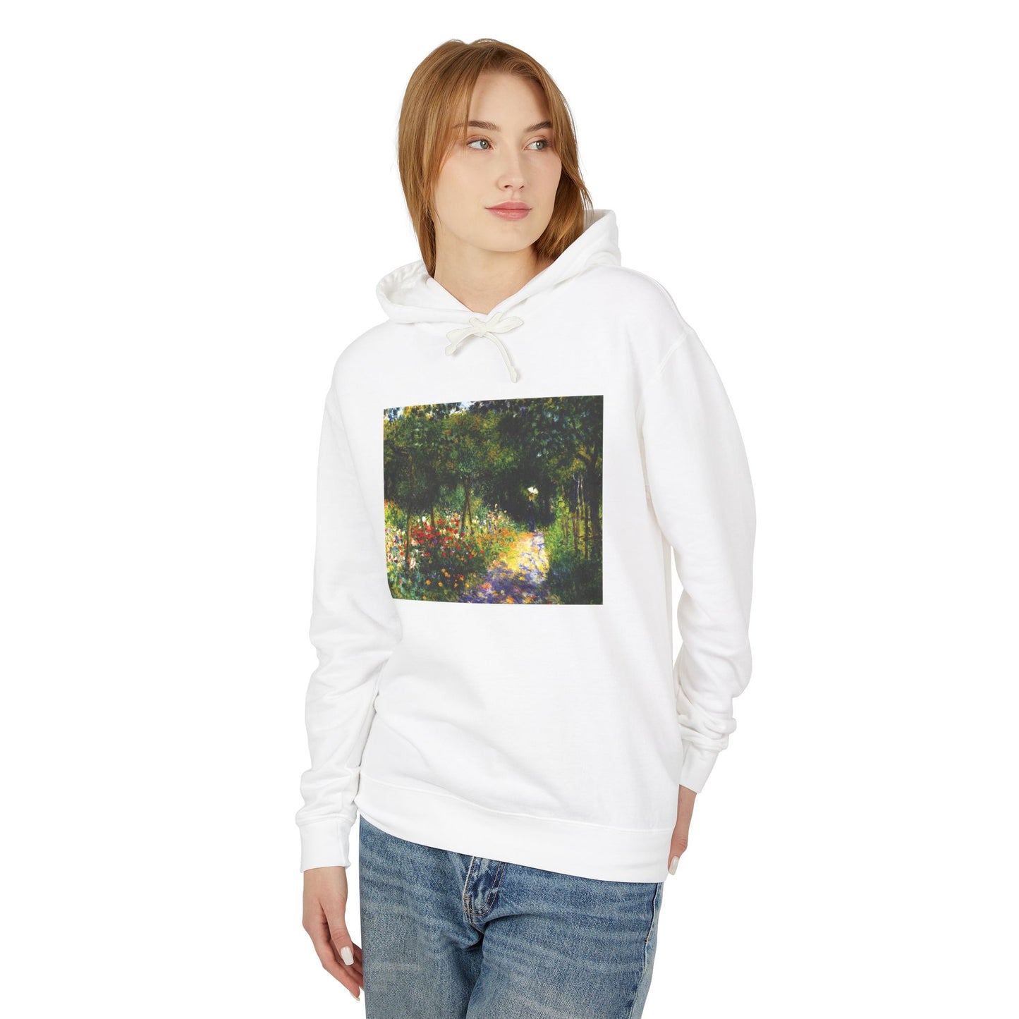 Woman in the Garden by Pierre-Auguste Renoir (Hoodie)