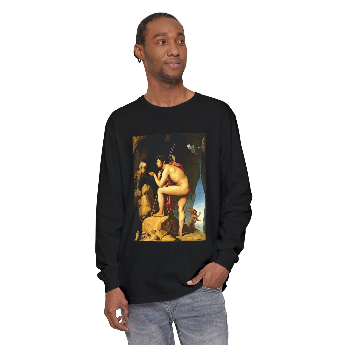 Oedipus and the Sphinx by Dominique Ingres (Long Sleeve)