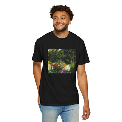Woman in the Garden by Pierre-Auguste Renoir (T-Shirt)