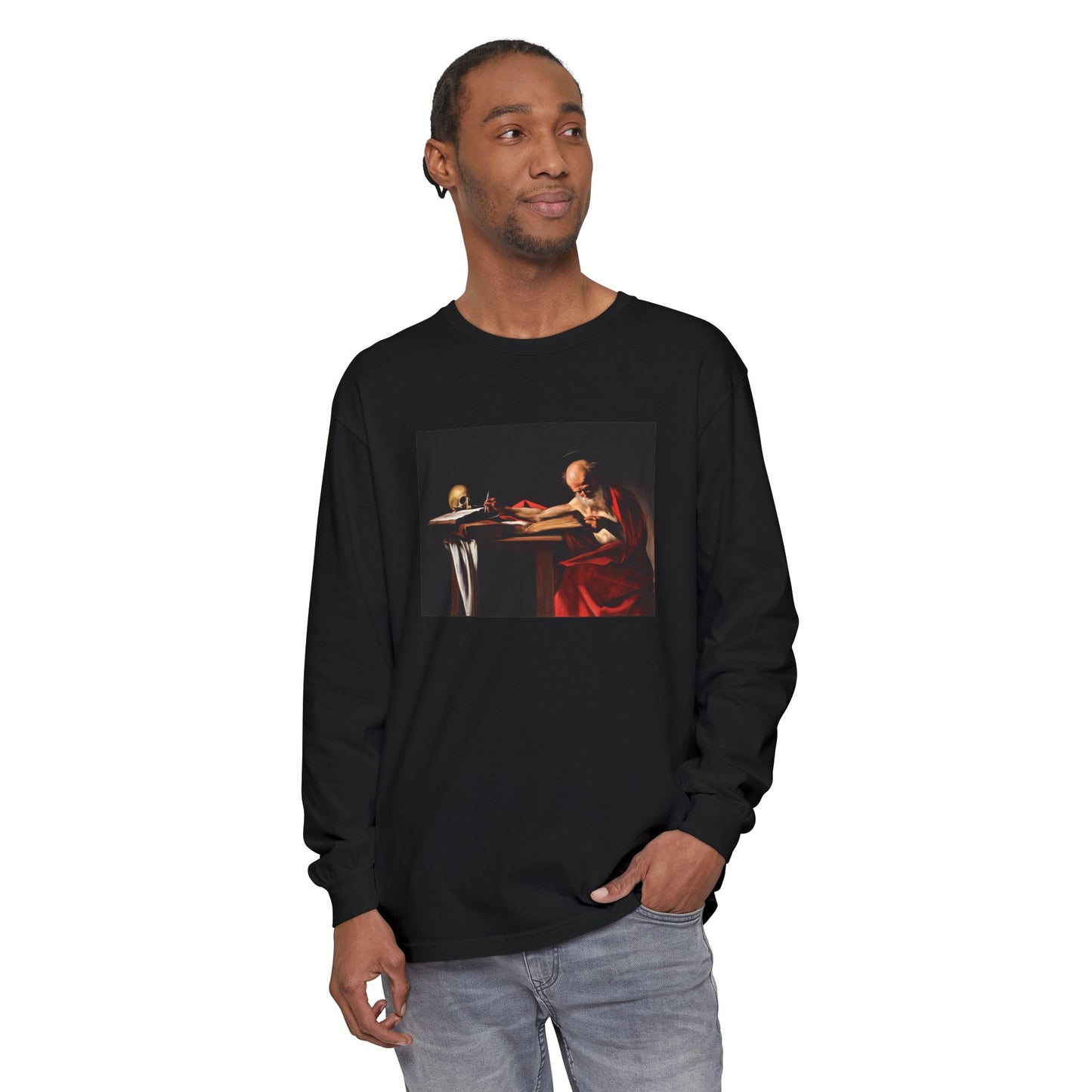 Saint Jerome Writing by Caravaggio (Long Sleeve)