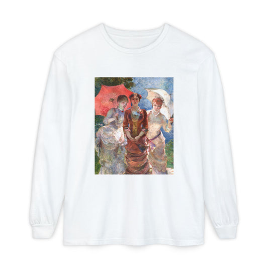 Three Women with Parasols by Marie Bracquemond (Long Sleeve)