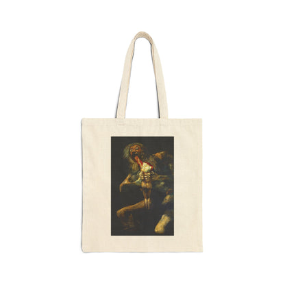 Saturn Devouring His Son by Francisco Goya (Tote)