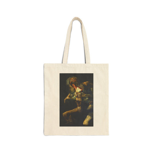 Saturn Devouring His Son by Francisco Goya (Tote)