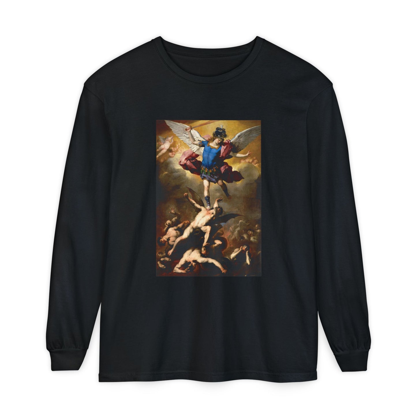The Fall of the Rebel Angels by Luca Giordano (Long Sleeve)