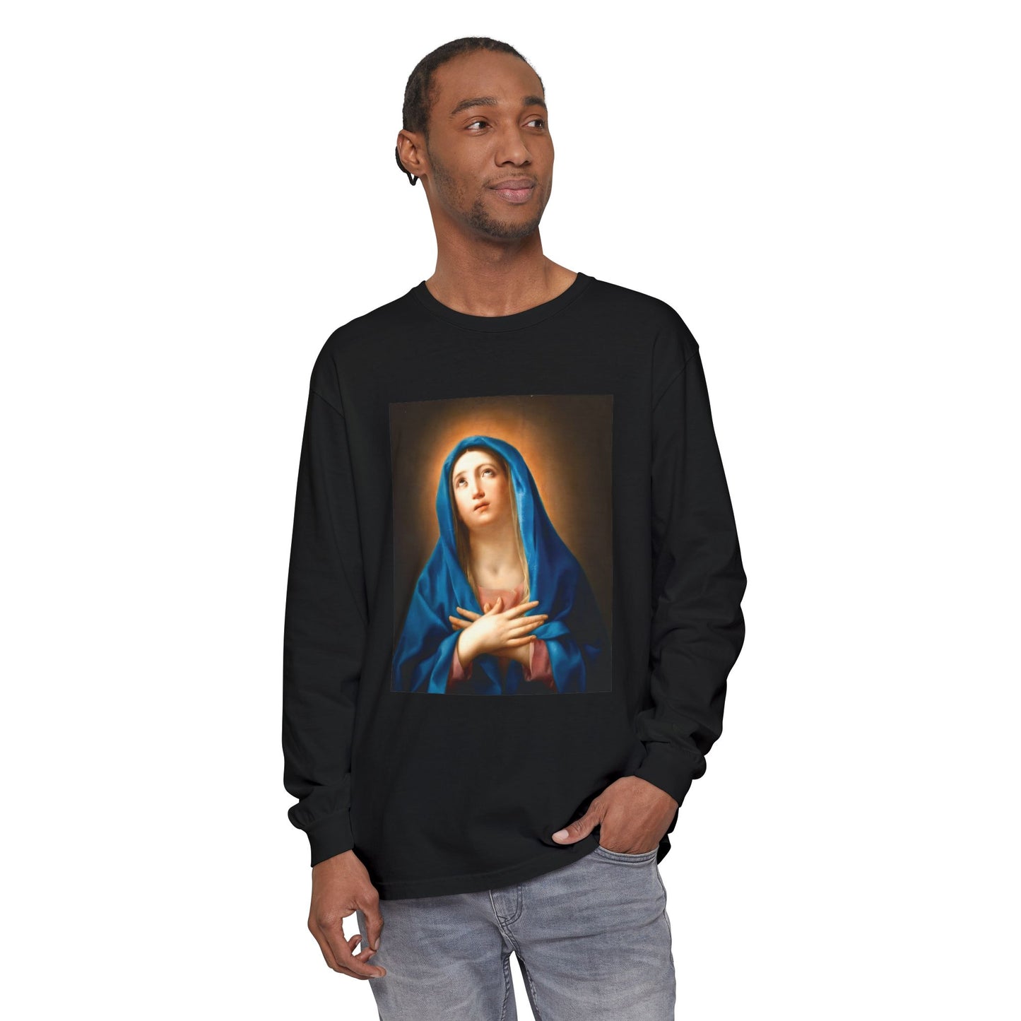Our Lady of Sorrows by Anton Raphael Mengs (Long Sleeve)