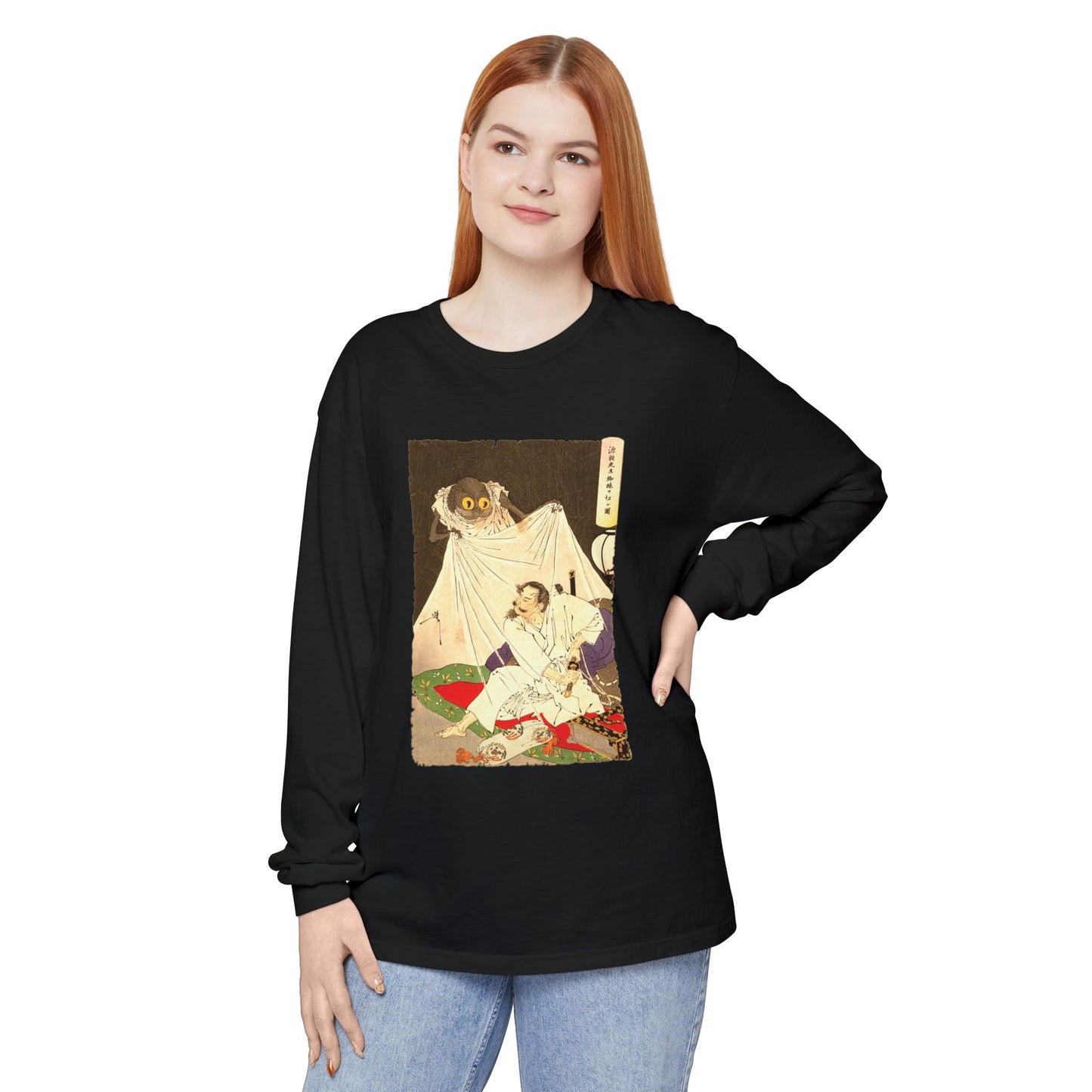 Minamoto no Yorimitsu Fighting the Earth Spider by Tsukioka Yoshitoshi (Long Sleeve)