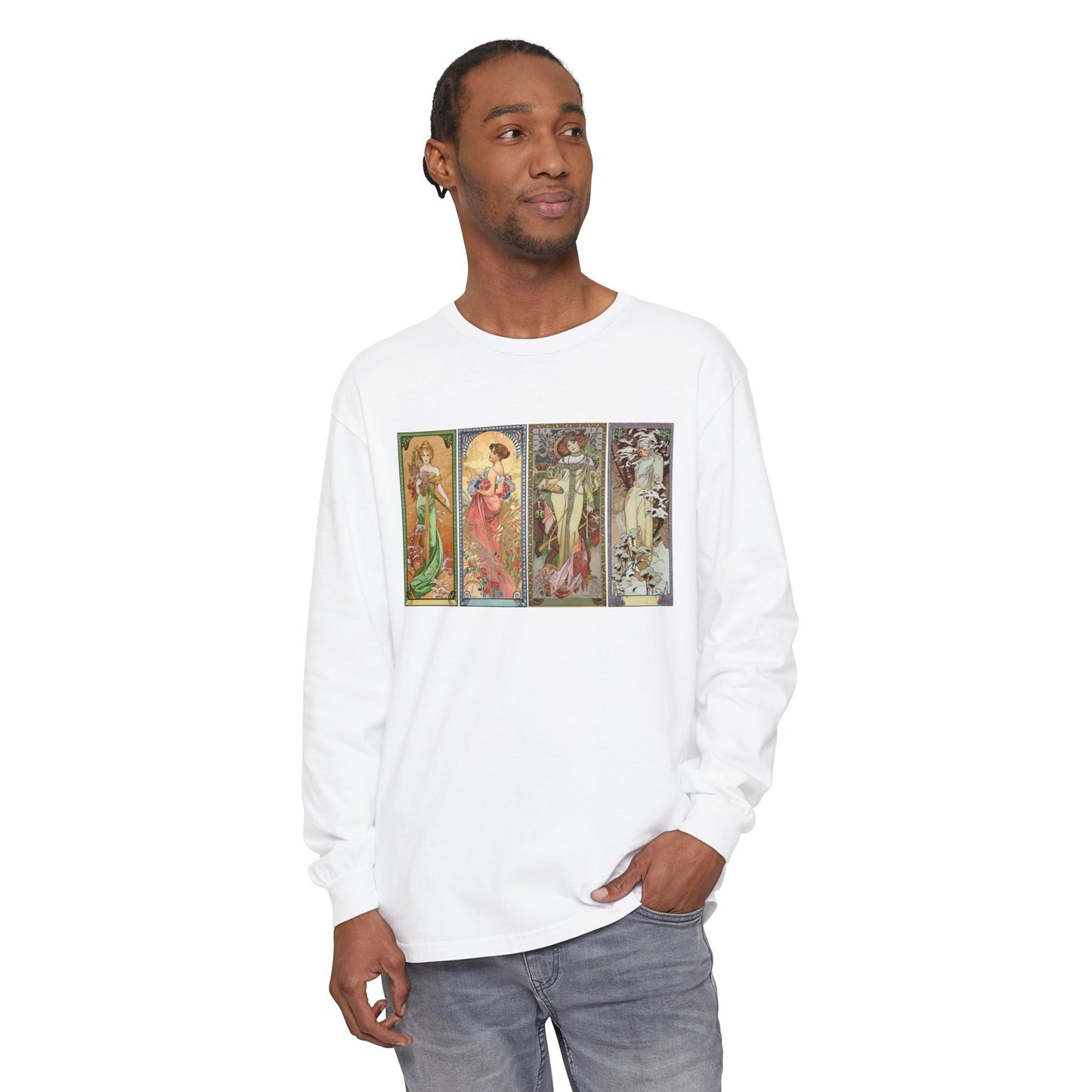 The Seasons by Alphonse Mucha (Long Sleeve)