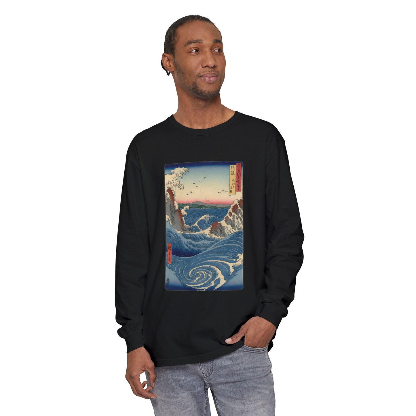 Naruto Whirlpool at Awa by Utagawa Hiroshige (Long Sleeve)