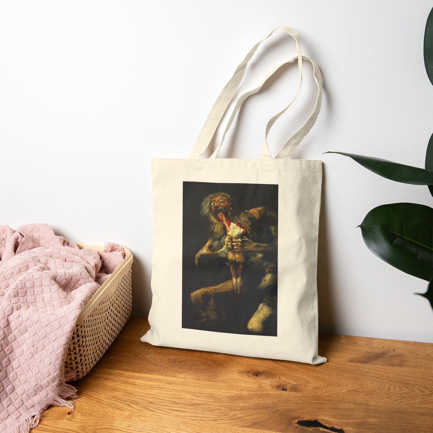 Saturn Devouring His Son by Francisco Goya (Tote)
