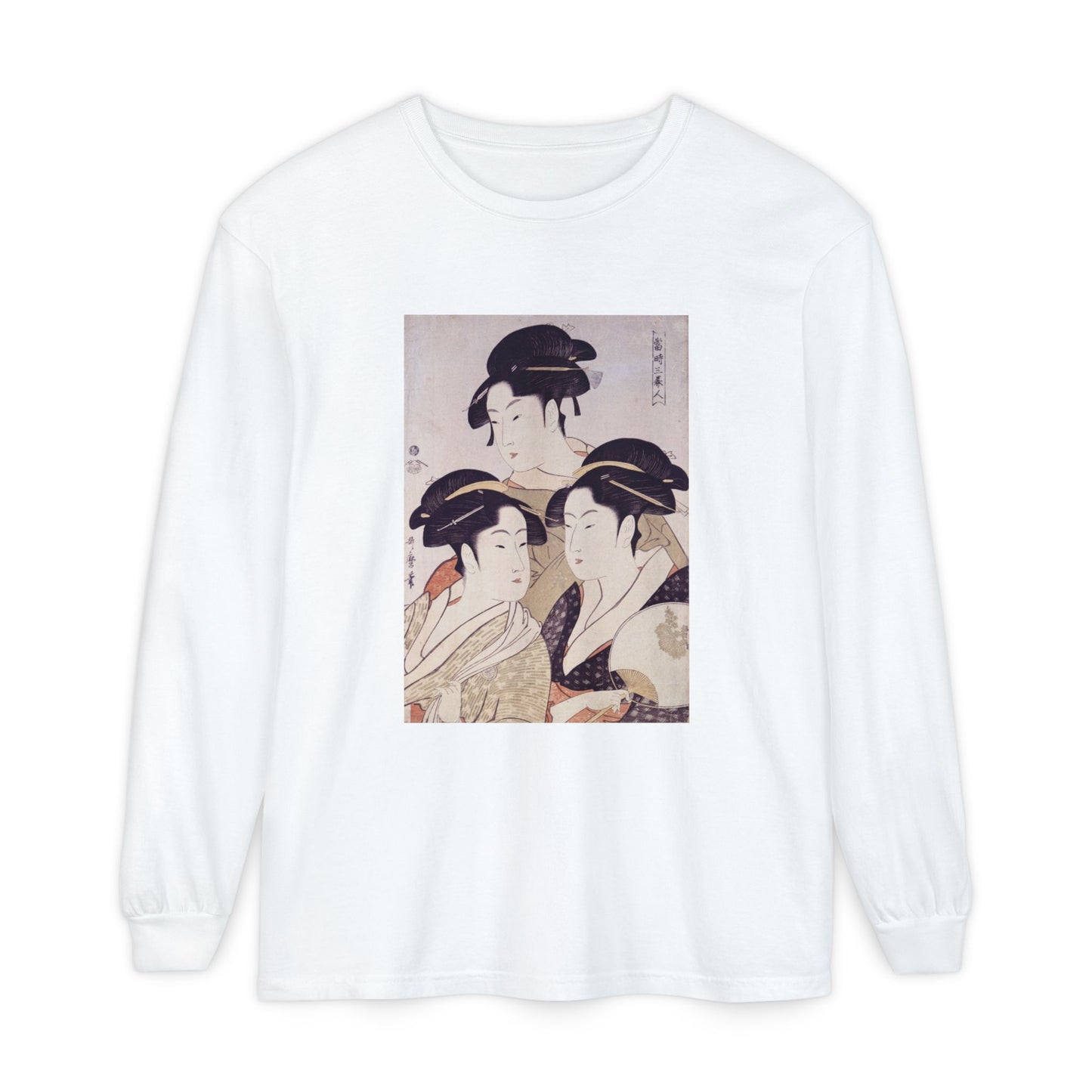Three Beauties of the Present Day by Kitagawa Utamaro (Long Sleeve)