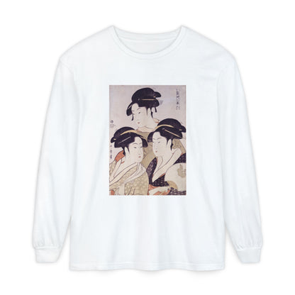 Three Beauties of the Present Day by Kitagawa Utamaro (Long Sleeve)