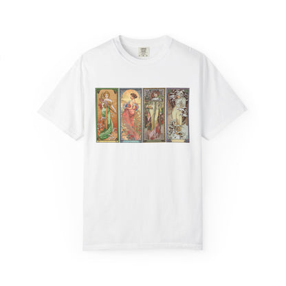 The Seasons by Alphonse Mucha (T-Shirt)