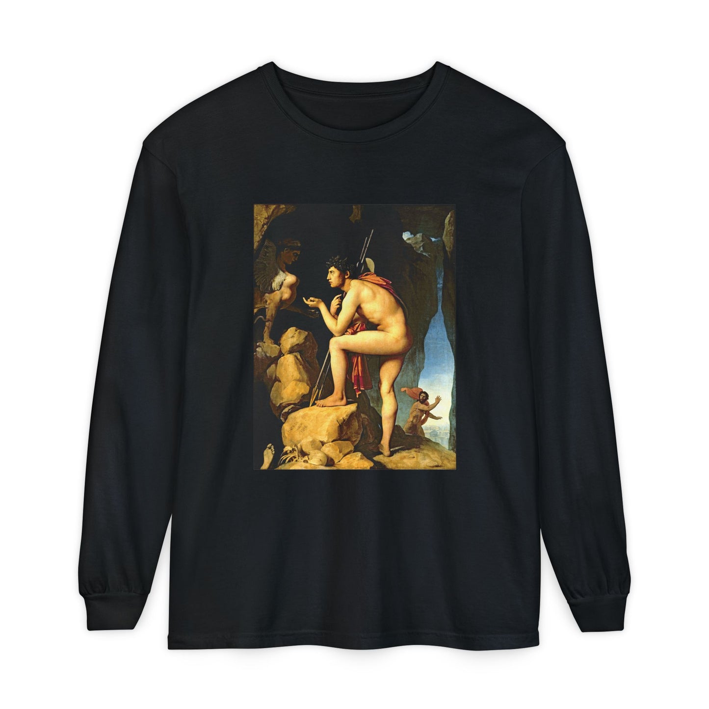 Oedipus and the Sphinx by Dominique Ingres (Long Sleeve)