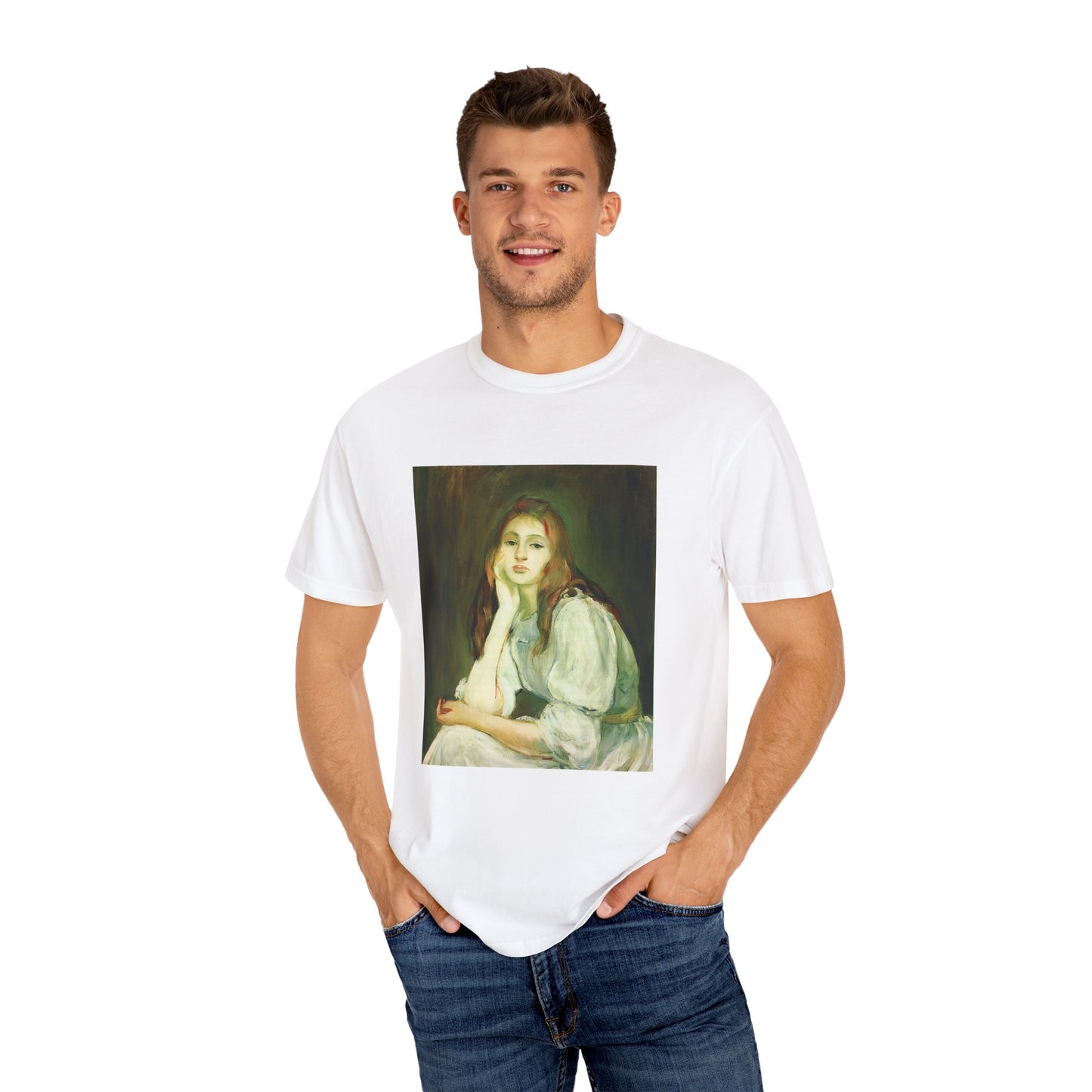 Julie Daydreaming by Berthe Morisot (T-Shirt)