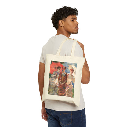 Three Women with Parasols by Marie Bracquemond (Tote)
